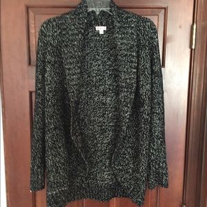 Black open front Circle cardigan